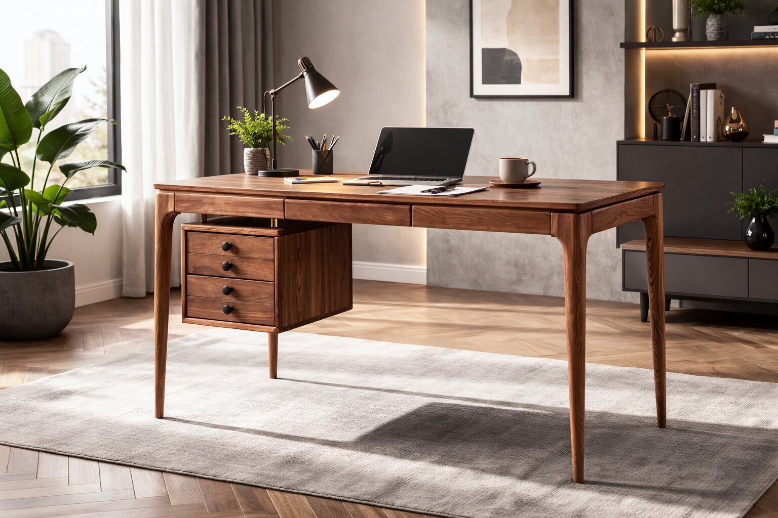 Nordic Walnut Writing Desk