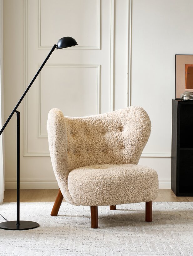 Petra Sheep Velvet Lounge Chair