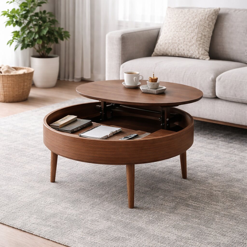 Wooden Round Coffee Table